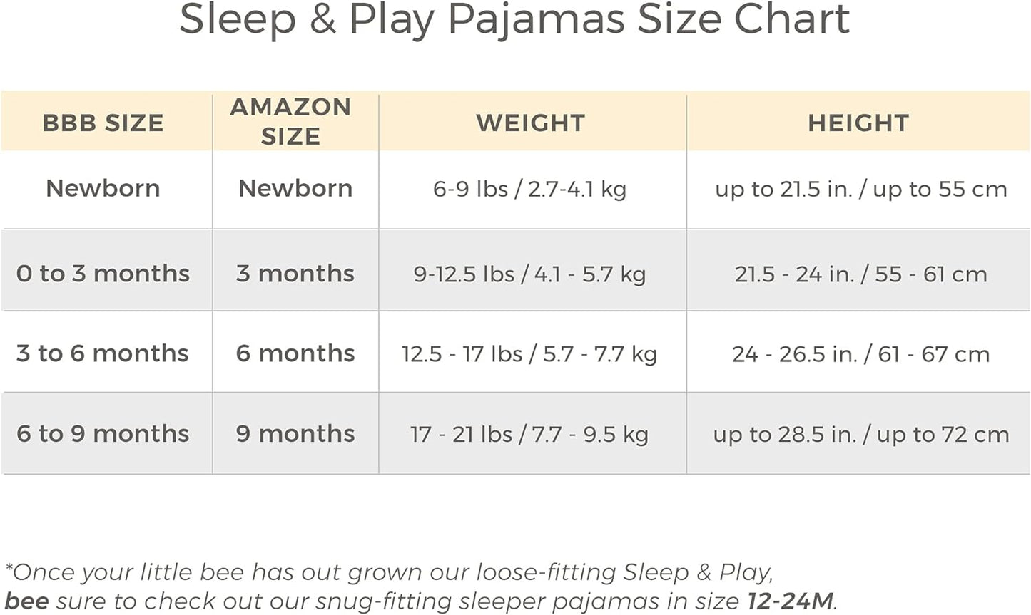 Boys' Sleep & Play Pjs, 100% Organic Cotton One-Piece Zip Front Jumpsuit, Baby Boys Footie Pajamas & Pjs