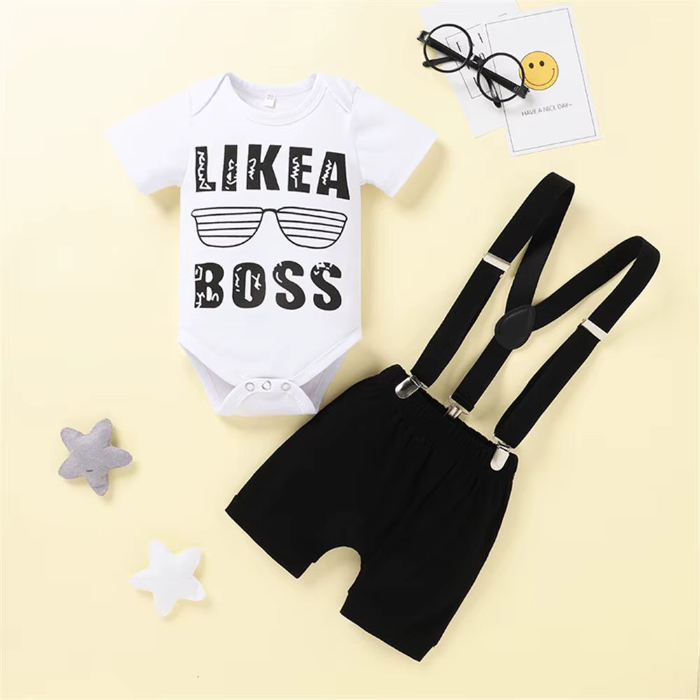 ZAFILLE My First Birthday Boys Outfits for Baby Summer Newborn Clothes Baby Boy Sets Party Cake Smash Outfits for Kids Boy Suits