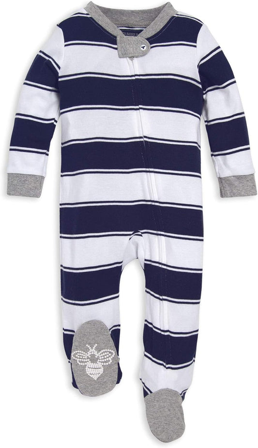 Boys' Sleep & Play Pjs, 100% Organic Cotton One-Piece Zip Front Jumpsuit, Baby Boys Footie Pajamas & Pjs