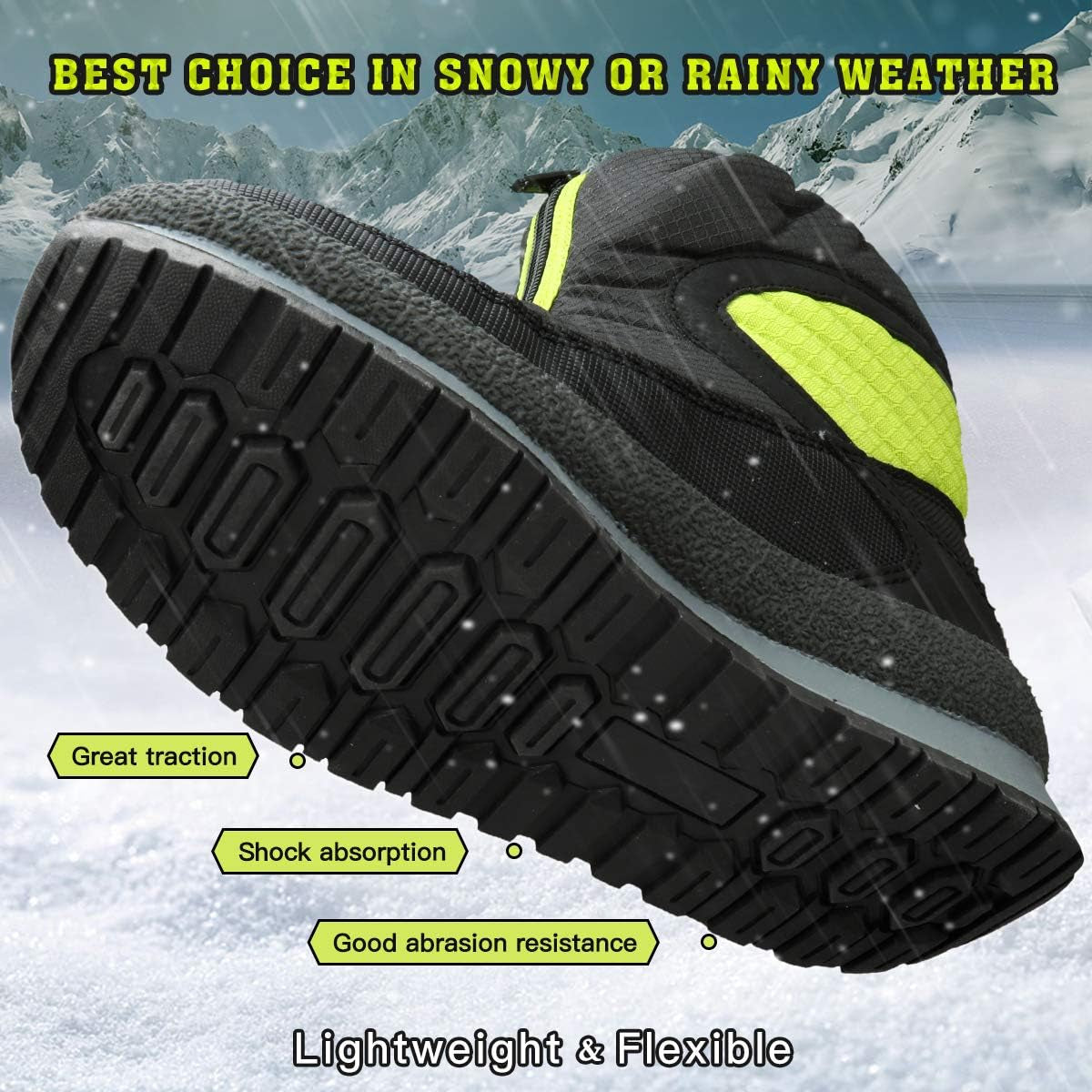 Boys Snow Boots Boys Boots Winter Boots for Kids Waterproof Winter Snow Boots for Boys Warm Slip Resistant Outdoor (Little Boys/Big Boys) Dark Gray9955 6 Big Kid