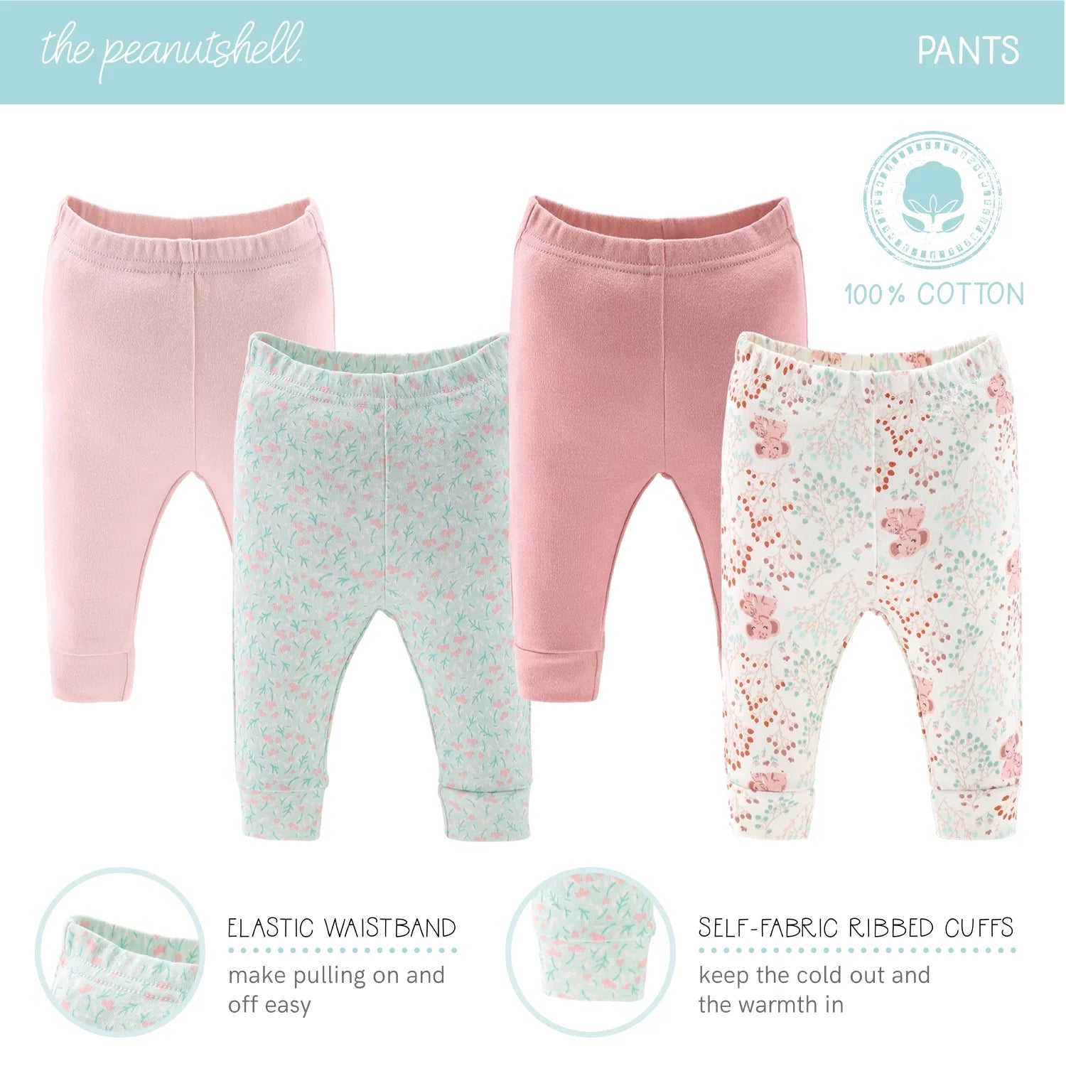 Newborn Layette Gift Set, Pink Floral Elephant, 30 Essential Pieces, 0-3 Months