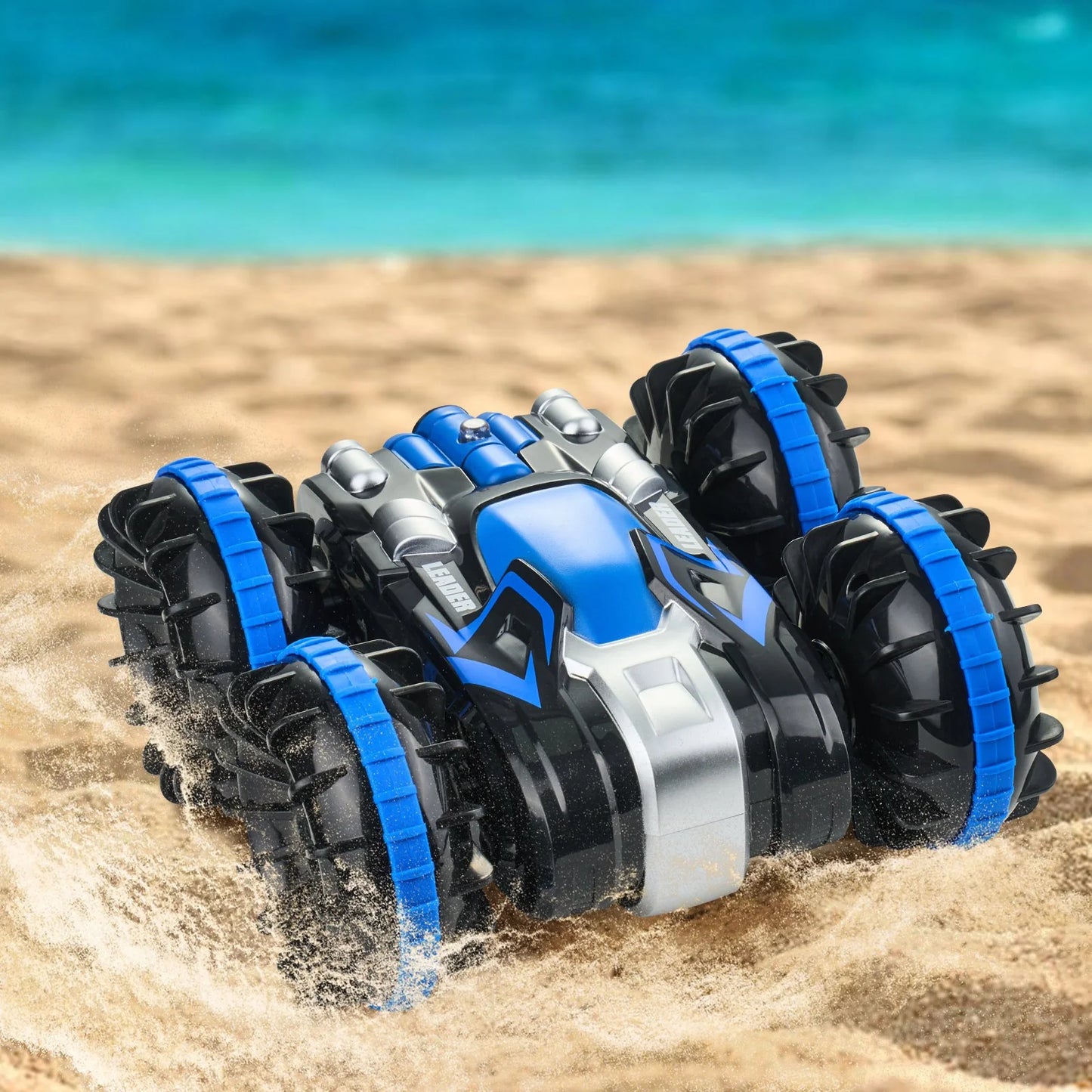 VEVOR Amphibious Remote Control Car Boat 2.4 Ghz 4WD RC Boat Kids Adults Blue